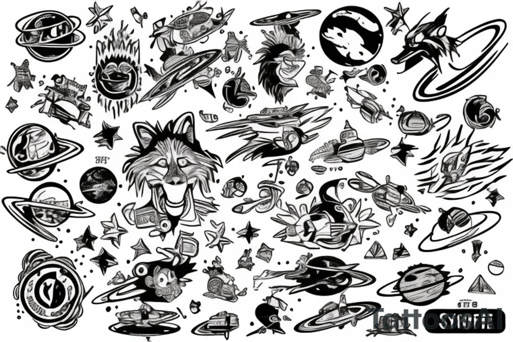 Simpsons space coyote tattoo idea