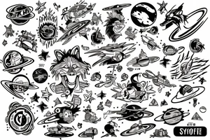 Simpsons space coyote tattoo idea