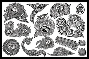 Trishoolam with om tattoo idea
