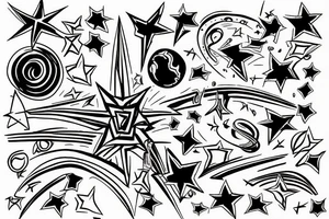 Shooting star tattoo idea