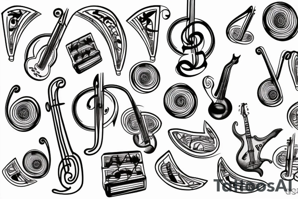 Music notes with meaning tattoo idea