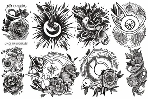 universe and nature tattoo idea