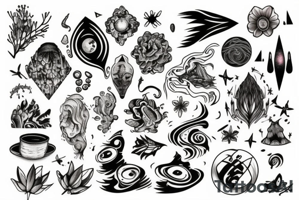 universe and nature tattoo idea