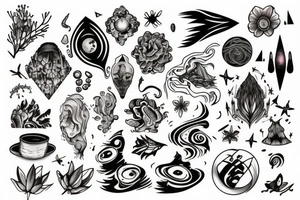 universe and nature tattoo idea