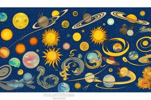 solar system and nature tattoo idea