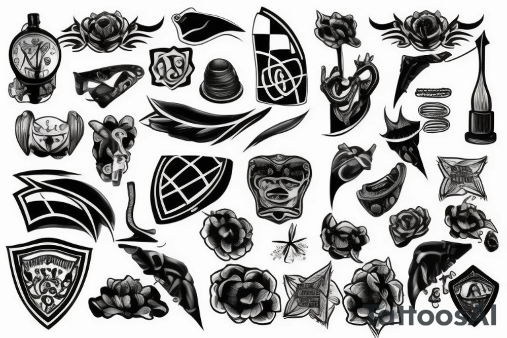 Black and grey tattoo idea