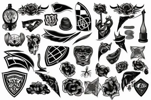 Black and grey tattoo idea