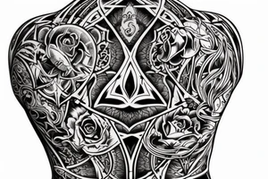 Gothic back tattoo tattoo idea