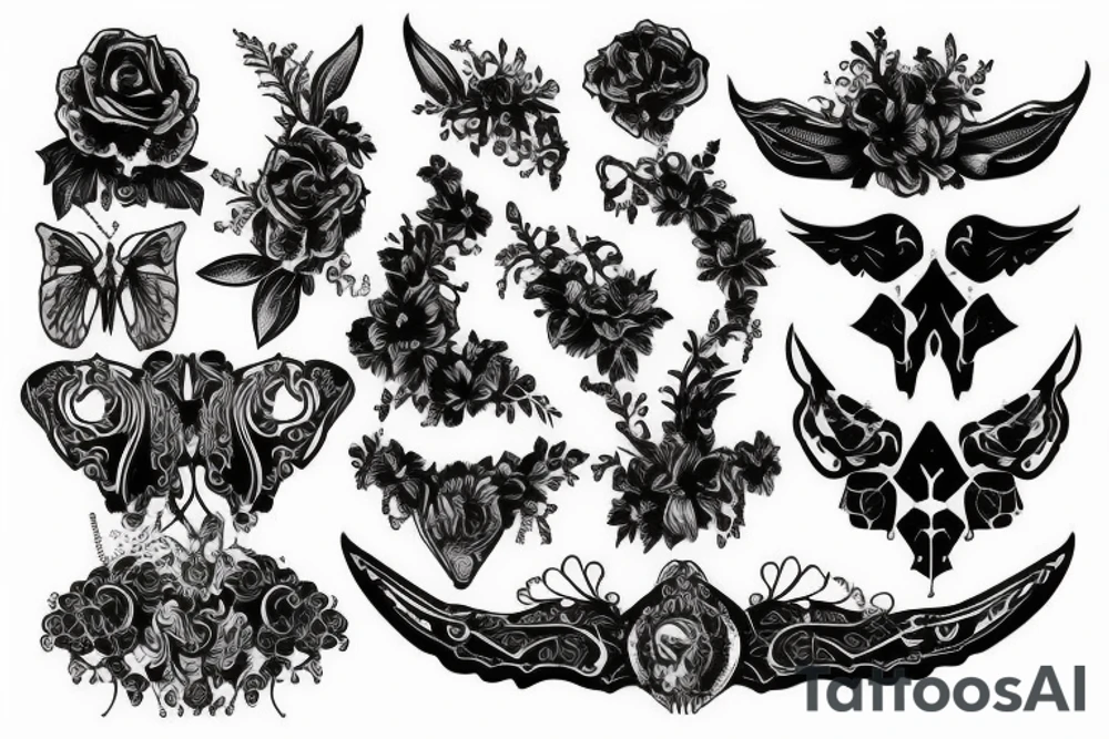 Gothic back tattoo tattoo idea