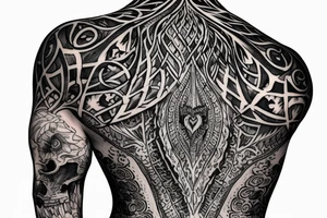 Gothic back tattoo tattoo idea