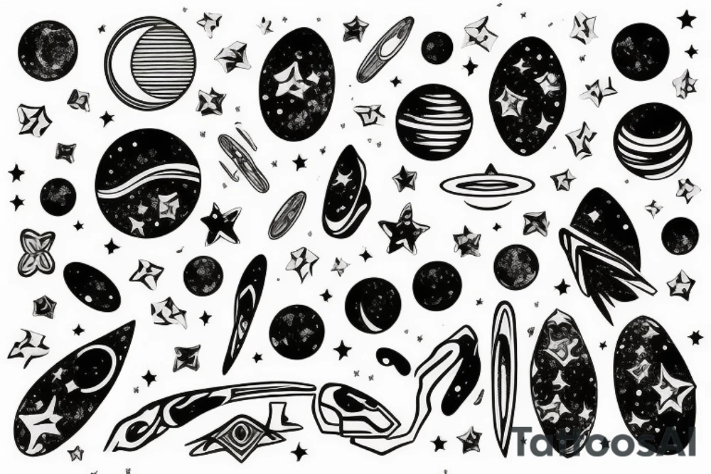 Galaxy tattoo idea