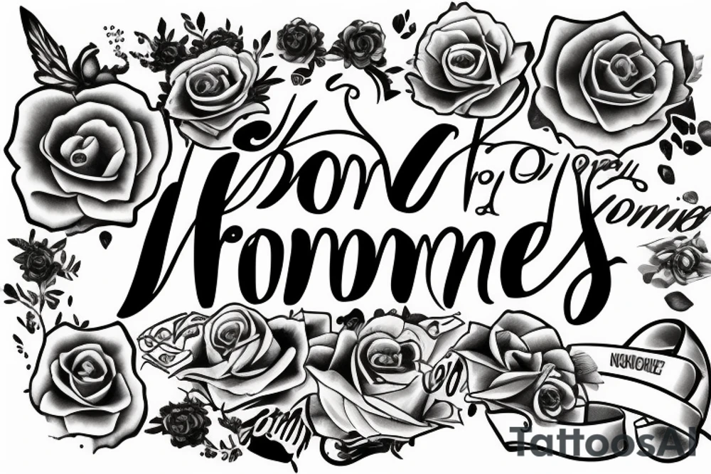 Blending the word Amore and 1990 tattoo idea
