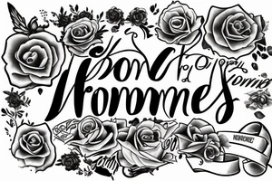Blending the word Amore and 1990 tattoo idea