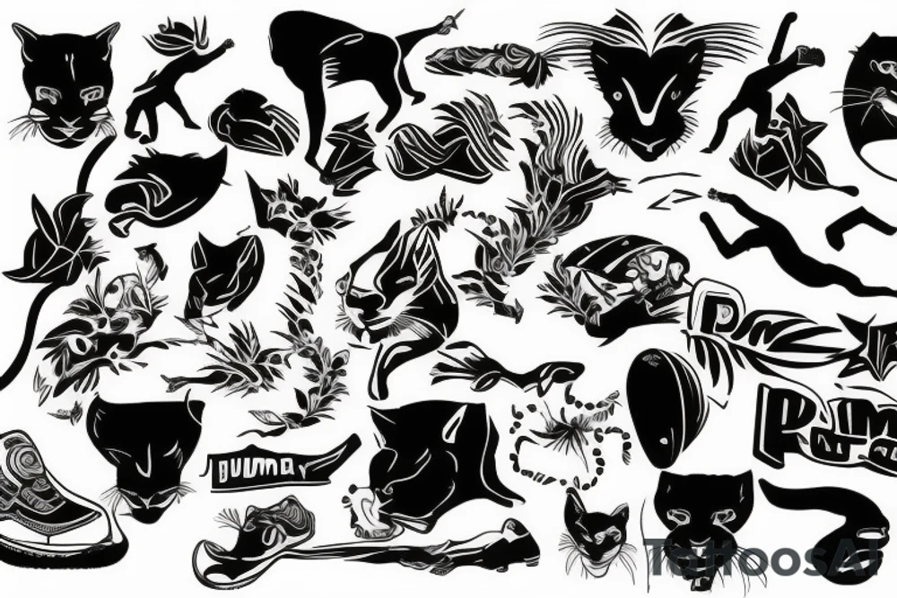 Puma jumping tattoo idea