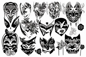 Hanya Mask tattoo idea