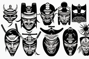 Samurai Mask tattoo idea