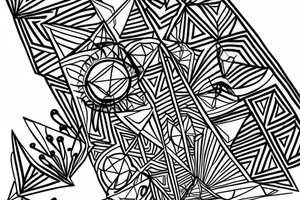 geometric tattoo which is triangular and is about my grandma who passed away tattoo idea
