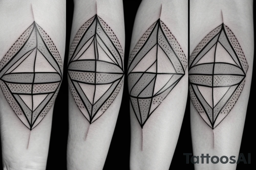 geometric tattoo which is triangular and is about my grandma who passed away tattoo idea
