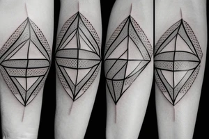 geometric tattoo which is triangular and is about my grandma who passed away tattoo idea