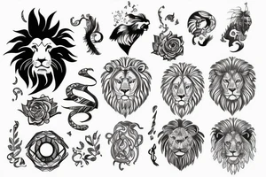 two zodiac cancers and a lion tattoo idea