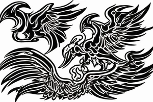 phoenix rising from fire tattoo idea