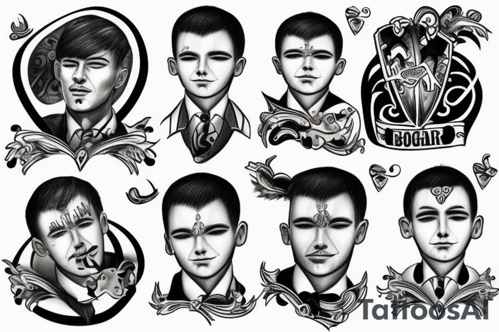Eric and Bogdan father and son tattoo idea