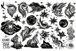 Electric storm over the seas with a Taurus tattoo idea