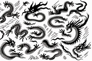 dragon in japan style tattoo idea