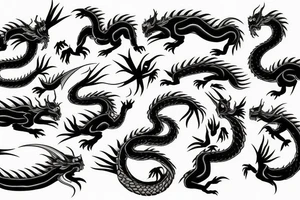 dragon in japan style tattoo idea