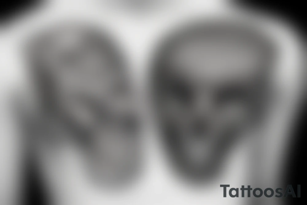 football helmet with a skull inside tattoo idea