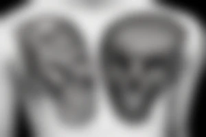football helmet with a skull inside tattoo idea