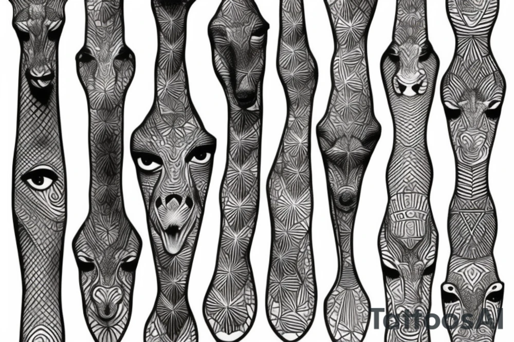 Egyptian giraffe tattoo idea