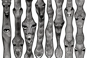 Egyptian giraffe tattoo idea