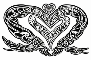 Family tree rising out of death. A rebirth of heart mind and soul. Covered in angels wings and protected by the almighty tattoo idea