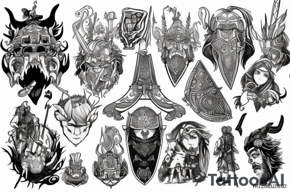valhalla warrior tattoo idea