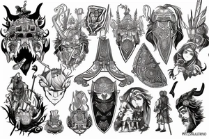 valhalla warrior tattoo idea