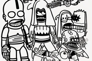 General Grievous kills Bart Simpson tattoo idea