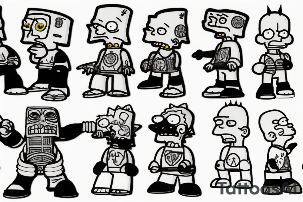 General Grievous kills Bart Simpson tattoo idea