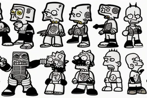 General Grievous kills Bart Simpson tattoo idea