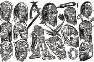 valhalla warrior tattoo idea