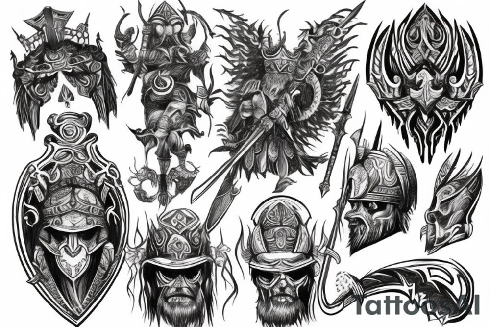 valhalla warrior tattoo idea