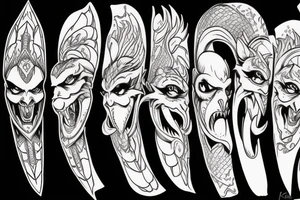 Dragon priest mask tattoo idea