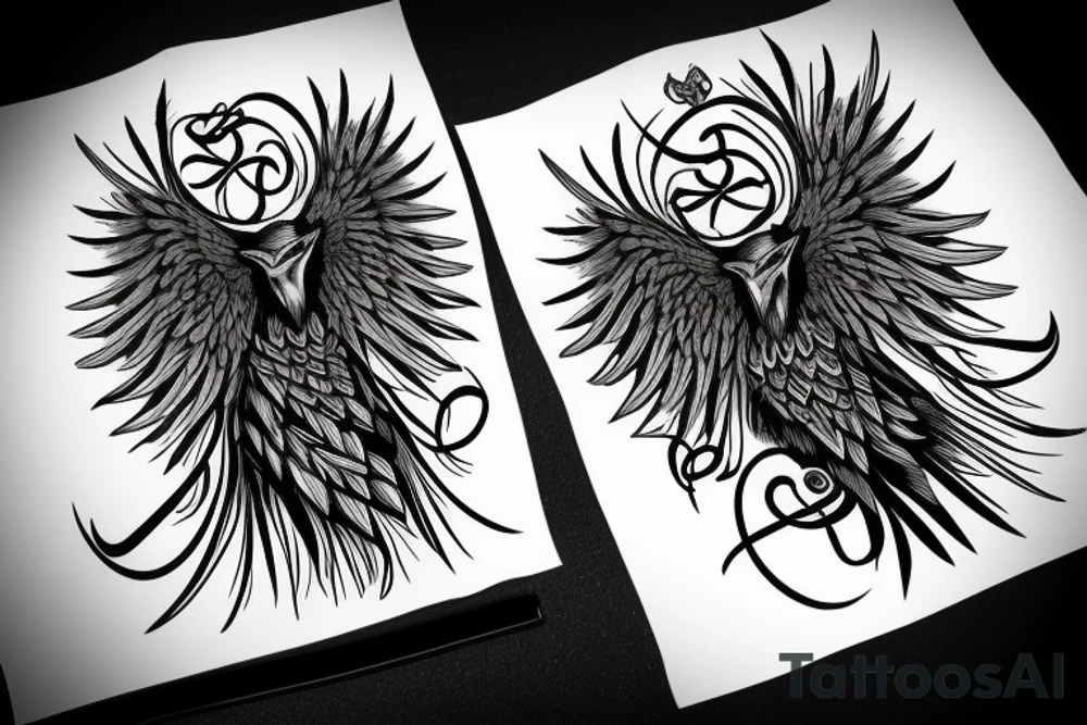 Viking style raven with number 13 in eye tattoo idea