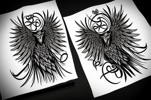 Viking style raven with number 13 in eye tattoo idea
