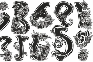 Letter g , g and i tattoo idea