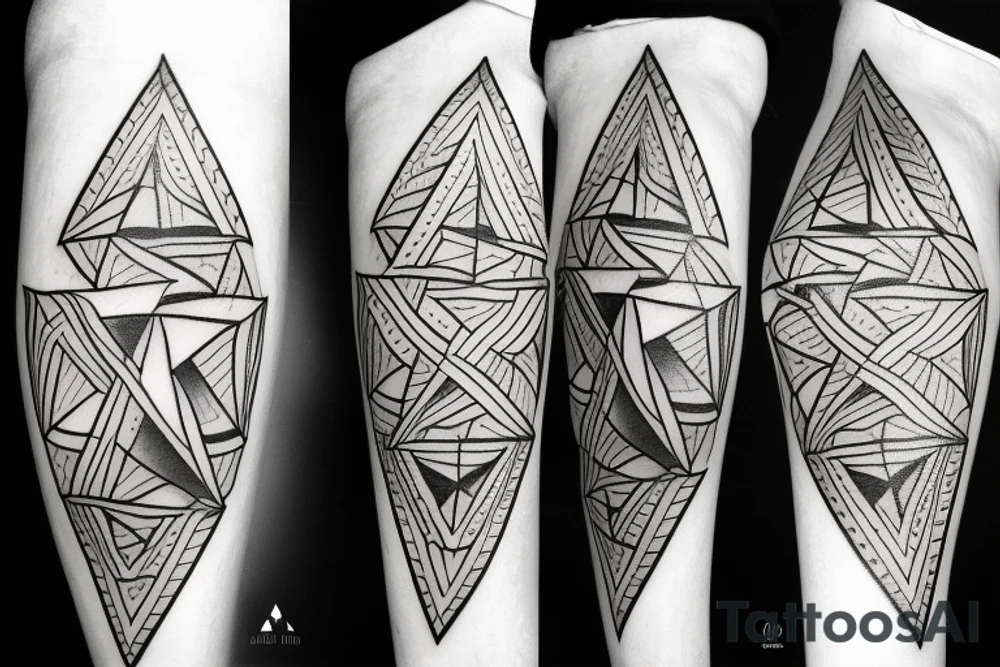 Three triangle merge tattoo idea