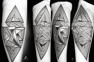Three triangle merge tattoo idea