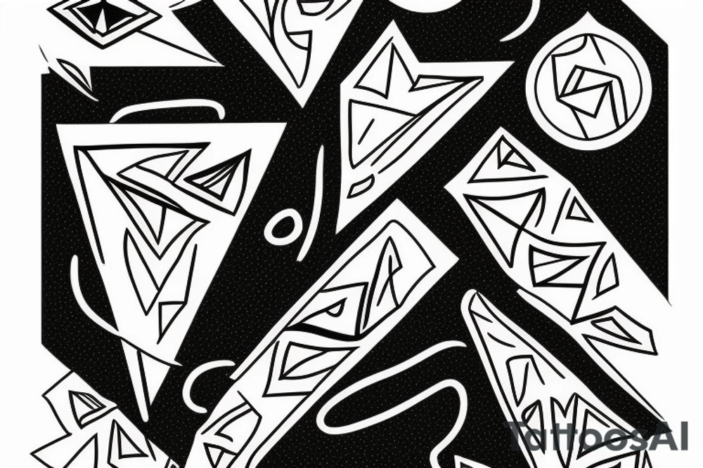 Three triangle merge tattoo idea