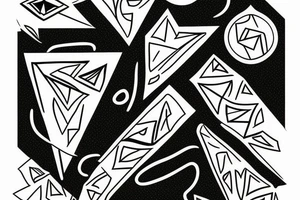 Three triangle merge tattoo idea