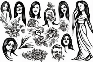 Woman Dancing with Jesus tattoo idea